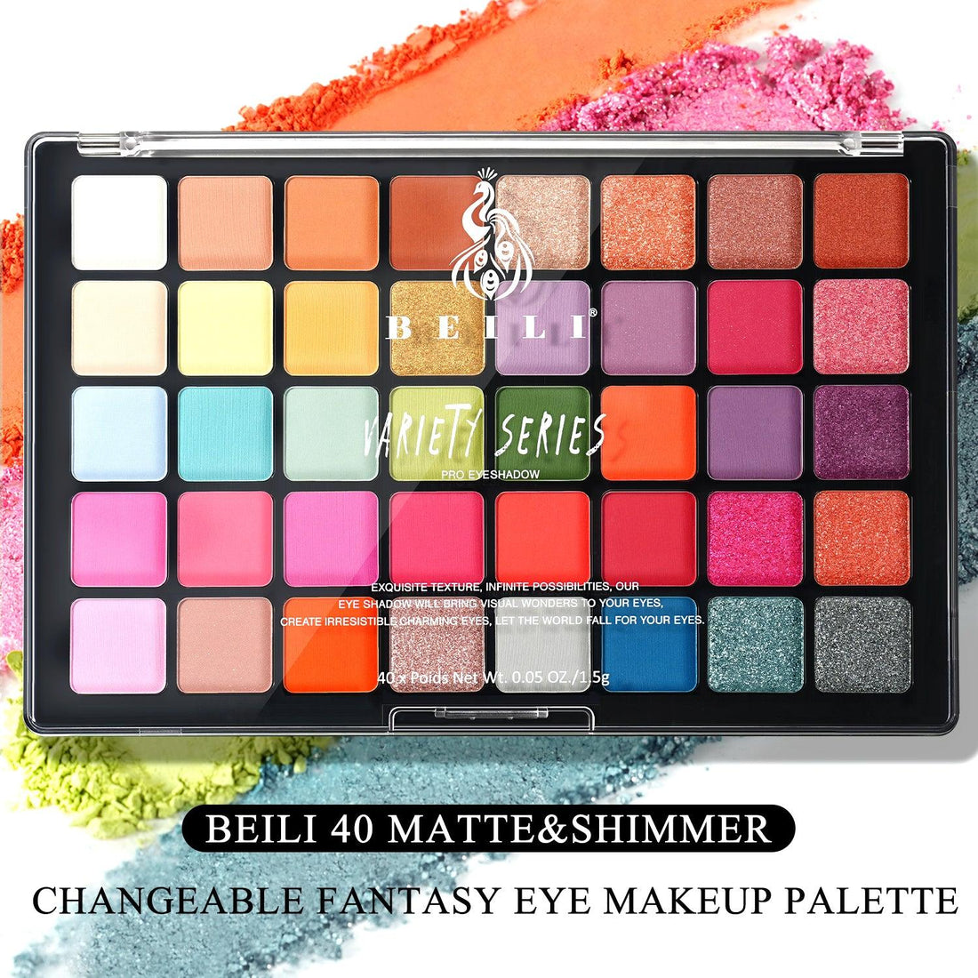 BEILI 40 Colors Waterproof Highly Pigmented Eye Makeup Palette