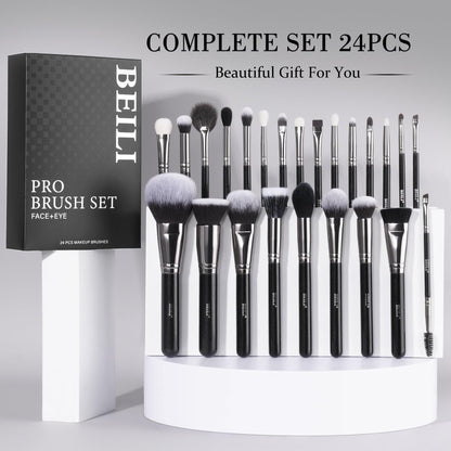 BEILI 24Pcs Professional Makeup Brush Set  XB24