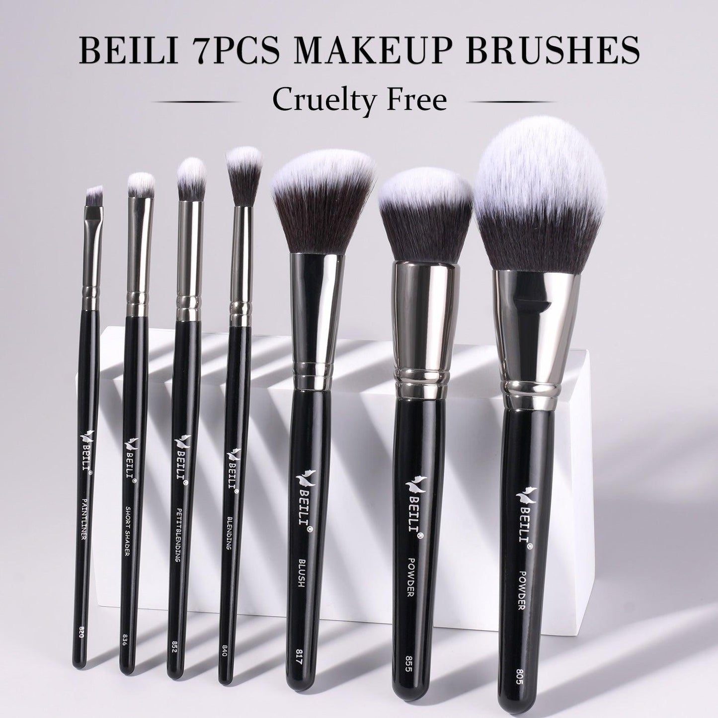 BEILI 7Pcs Individual Makeup Brush Set BX-S7