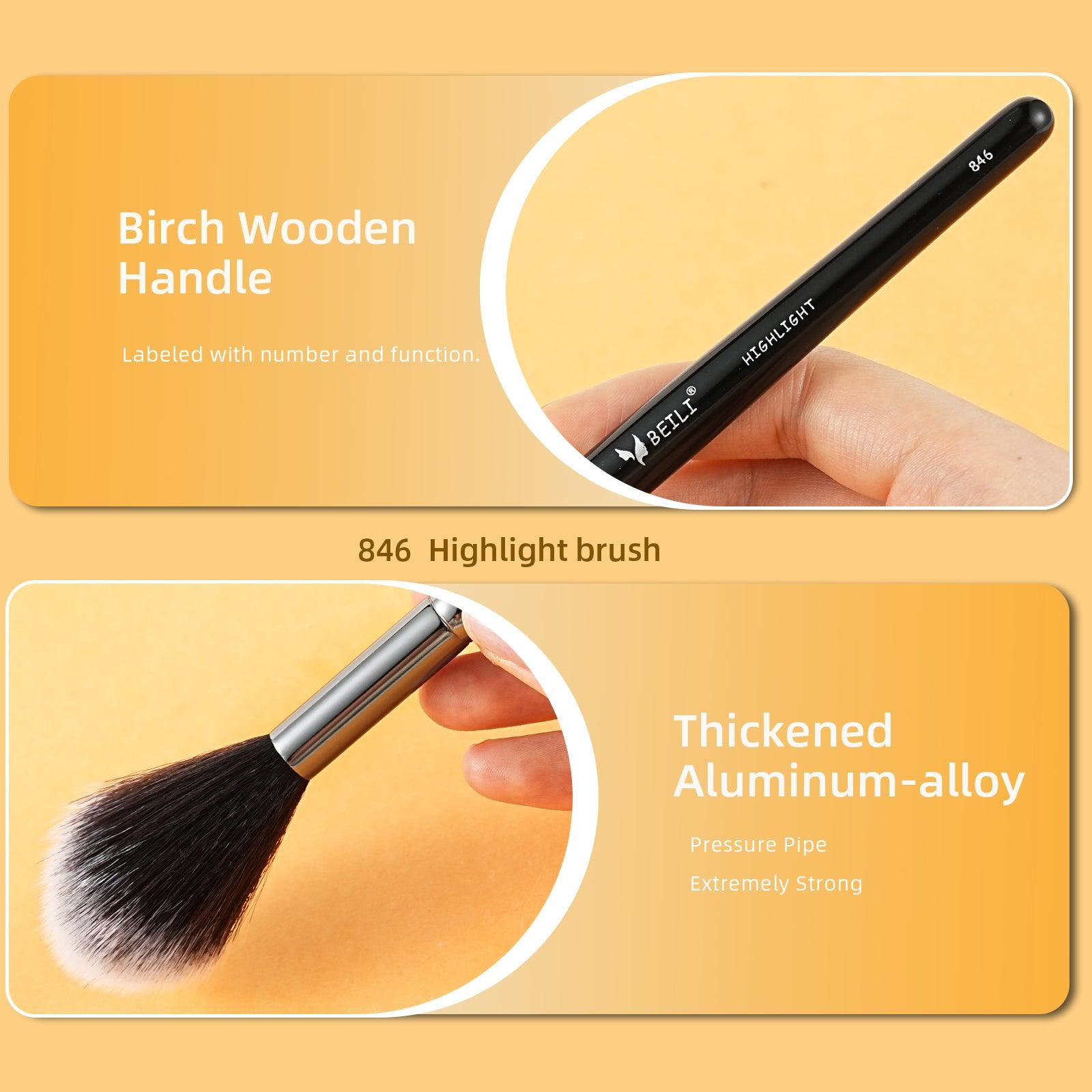 BEILI Highlighter Brush Makeup for Cheekbone Highlighting,Bronzer,Blush,Contour Face