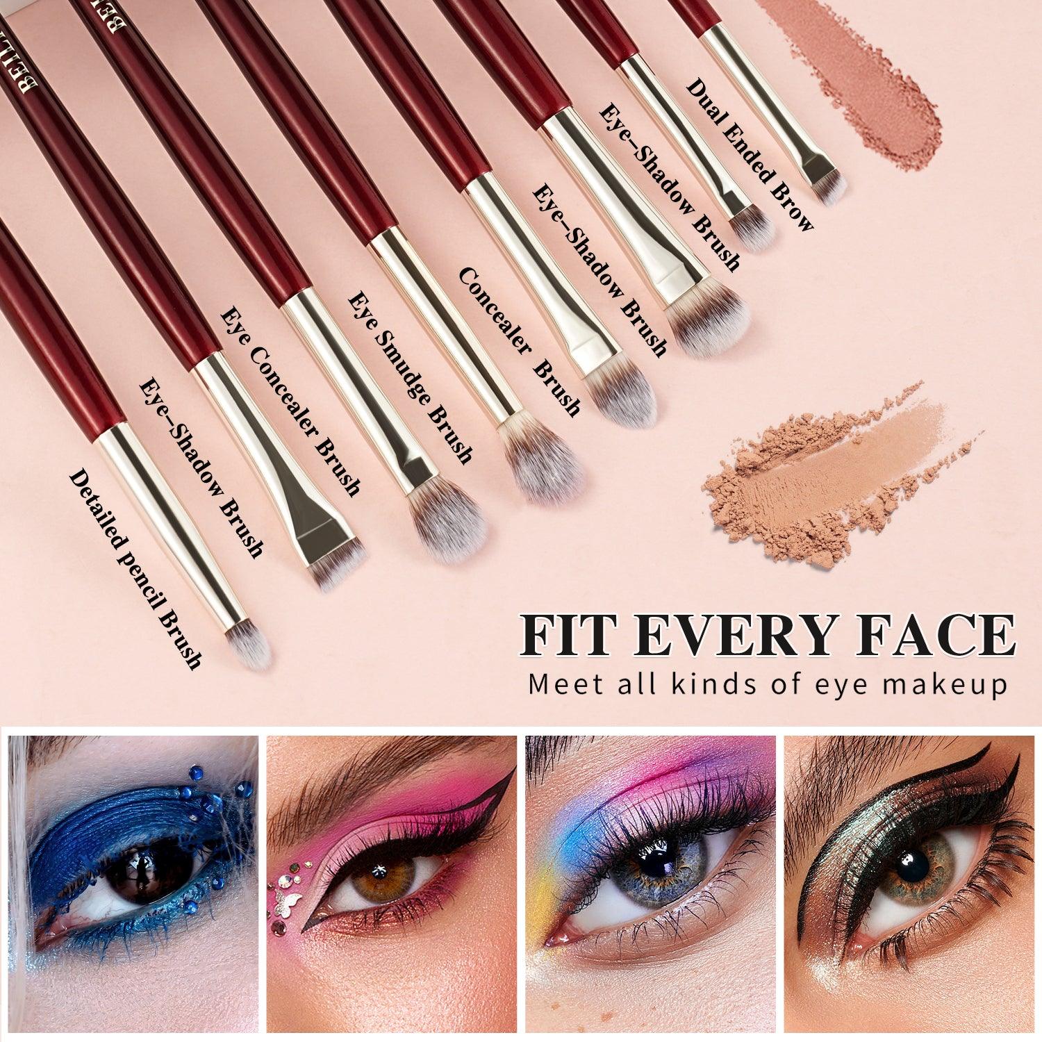 BEILI 8Pcs Daily Eye Makeup Brushes Set PR8