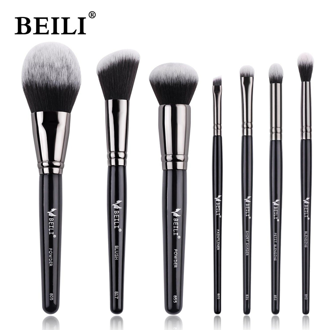 BEILI 7Pcs Individual Makeup Brush Set BX-S7