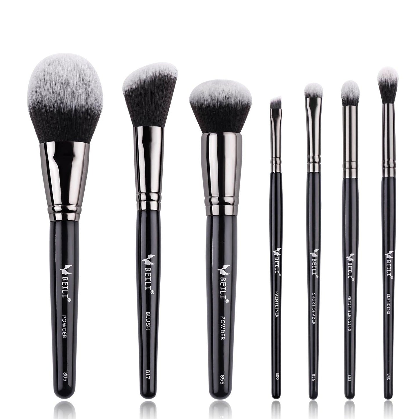 BEILI 7Pcs Individual Makeup Brush Set BX-S7