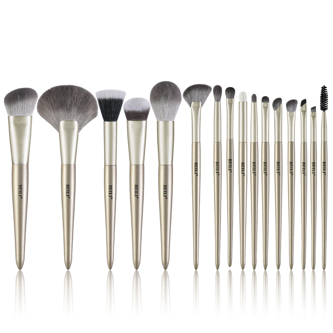 BEILI 16Pcs Individual Makeup Brush Set C16