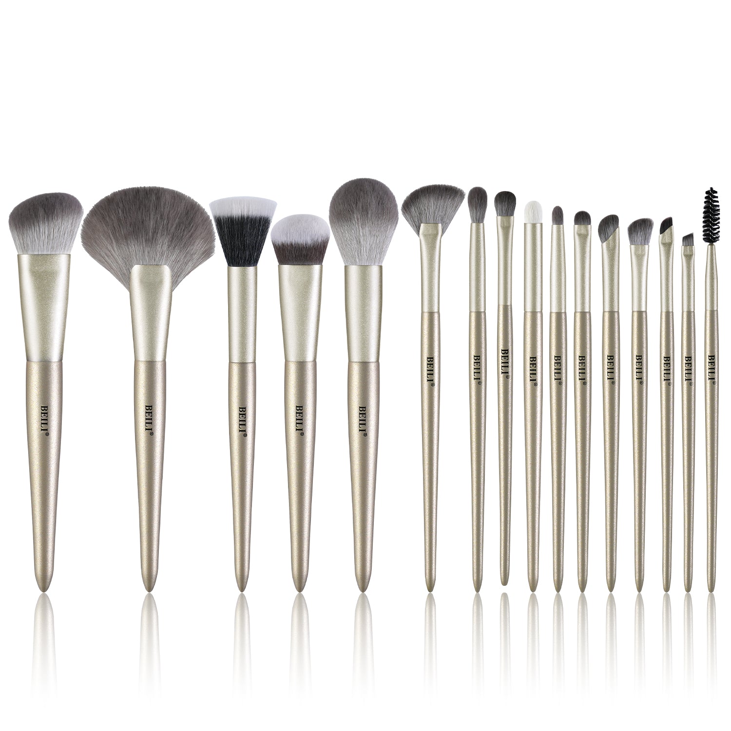 BEILI 16Pcs Individual Makeup Brush Set C16