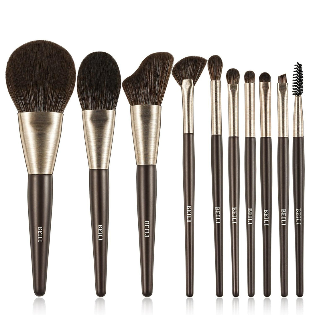 BEILI 10Pcs Makeup Brushes Kit,Professional Premium Make up Brushes Set/ MA10/MC10/MD10 - BEILI Official Shop