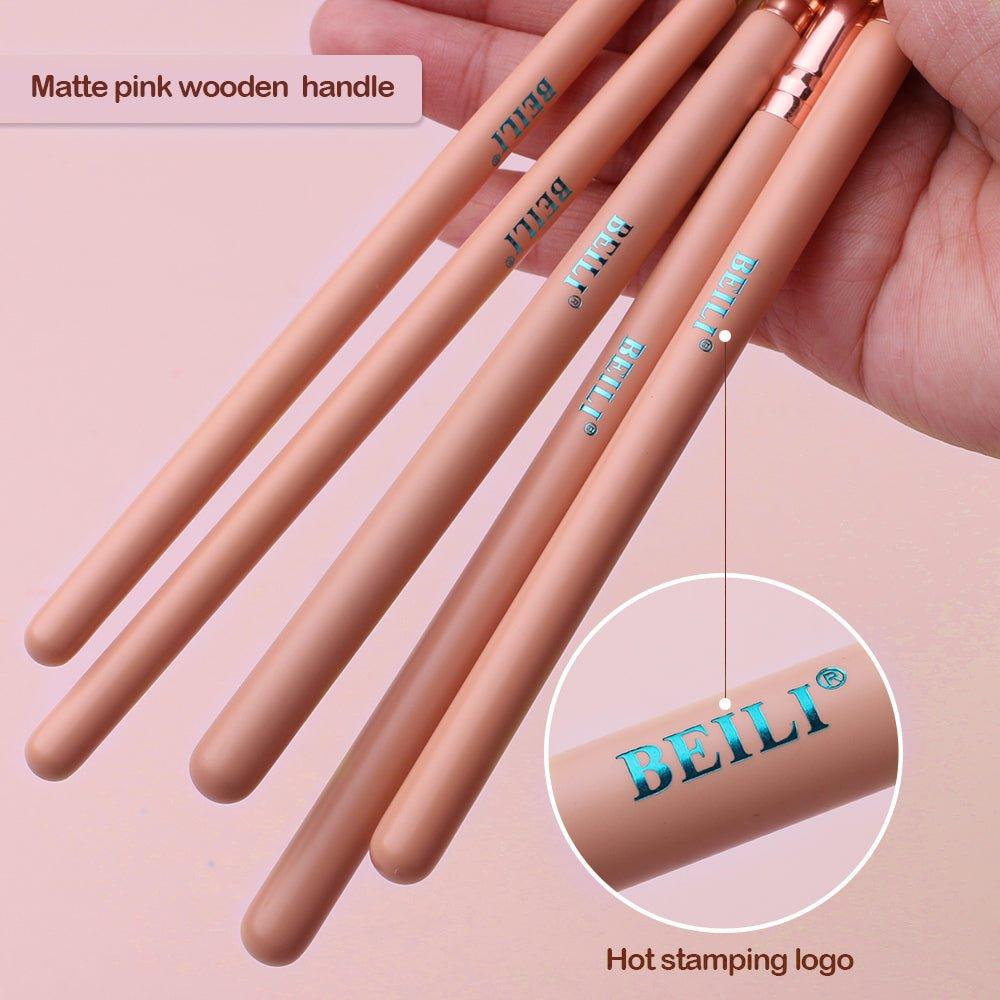 BEILI 15/19Pcs Rose Gold Eye Brush Set FE15/FE19 - BEILI Official Shop