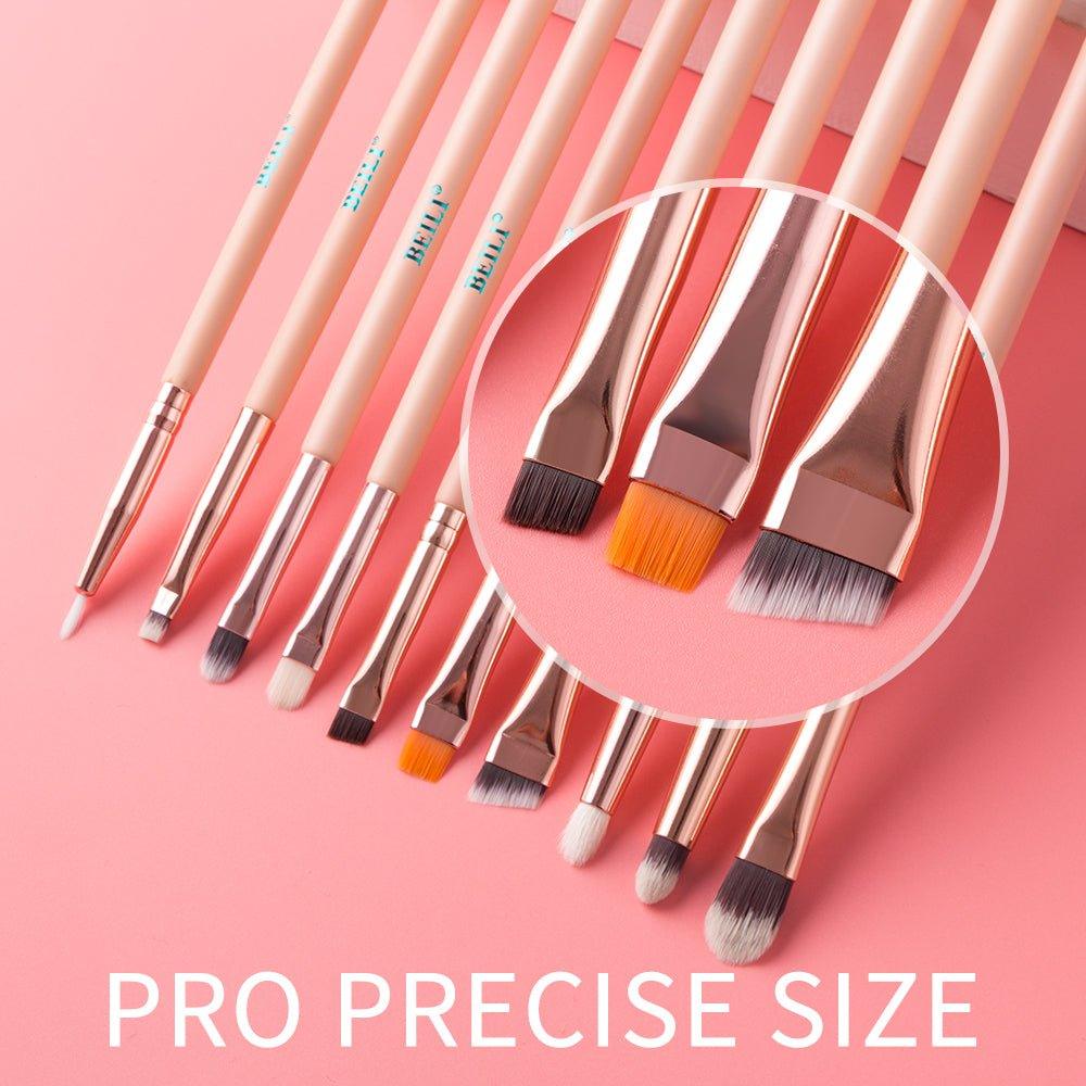 BEILI 15/19Pcs Rose Gold Eye Brush Set FE15/FE19 - BEILI Official Shop