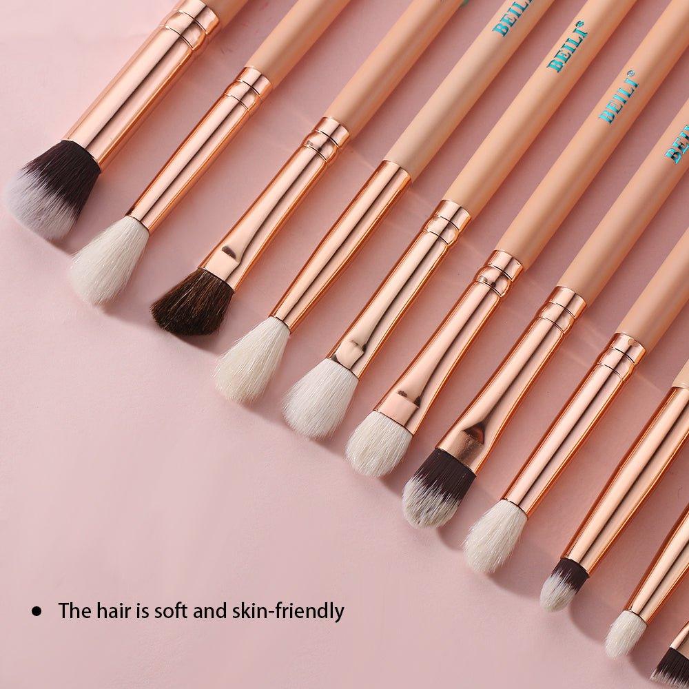 BEILI 15/19Pcs Rose Gold Eye Brush Set FE15/FE19 - BEILI Official Shop