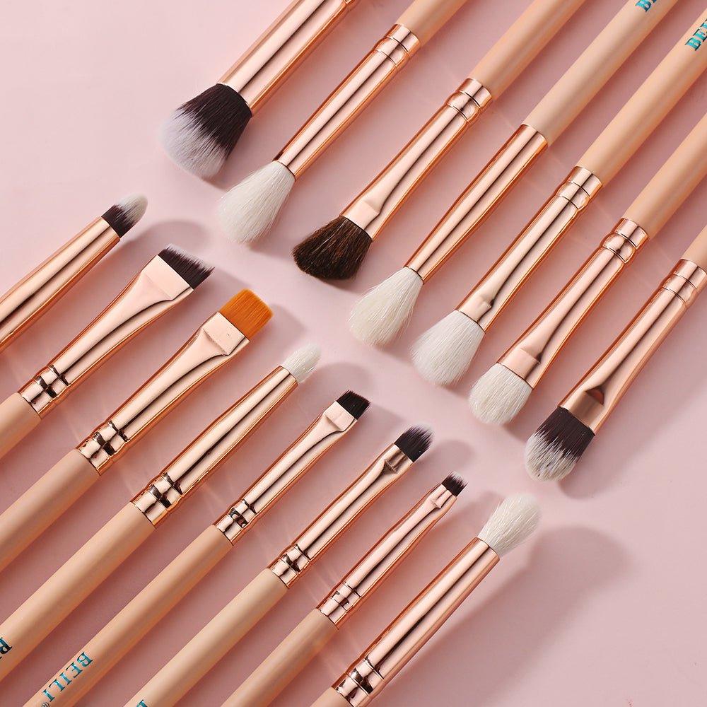 BEILI 15/19Pcs Rose Gold Eye Brush Set FE15/FE19 - BEILI Official Shop