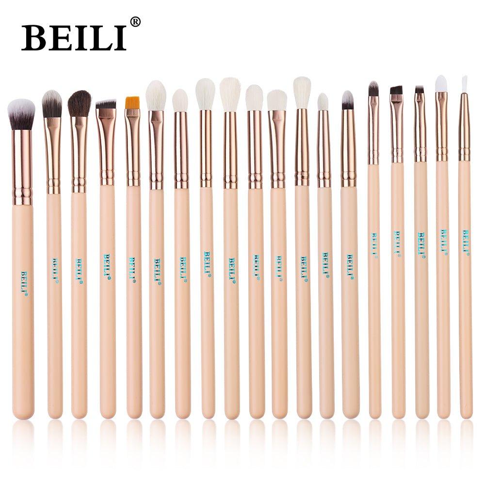 BEILI 15/19Pcs Rose Gold Eye Brush Set FE15/FE19 - BEILI Official Shop