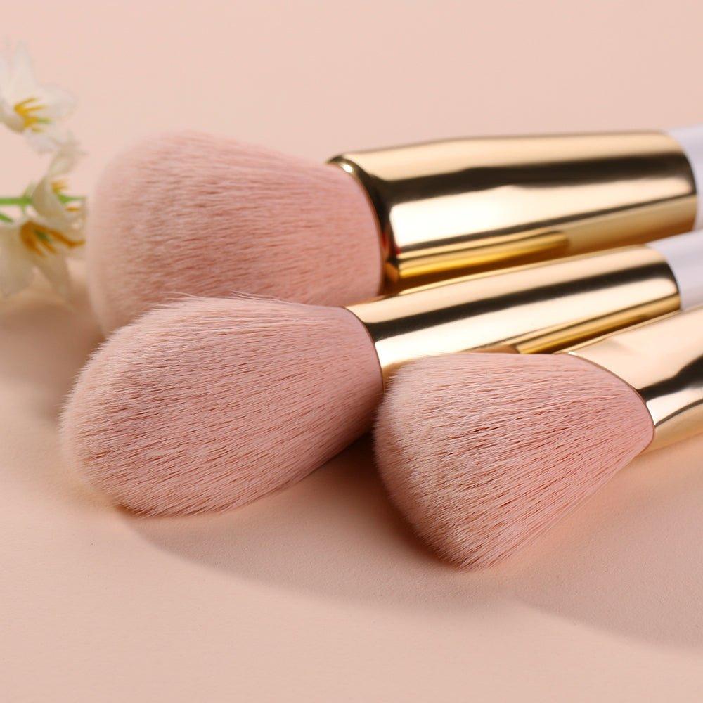 BEILI 15Pcs Premium Pink Vegan Makeup Brush Set WG15/WG15T With Holder - BEILI Official Shop