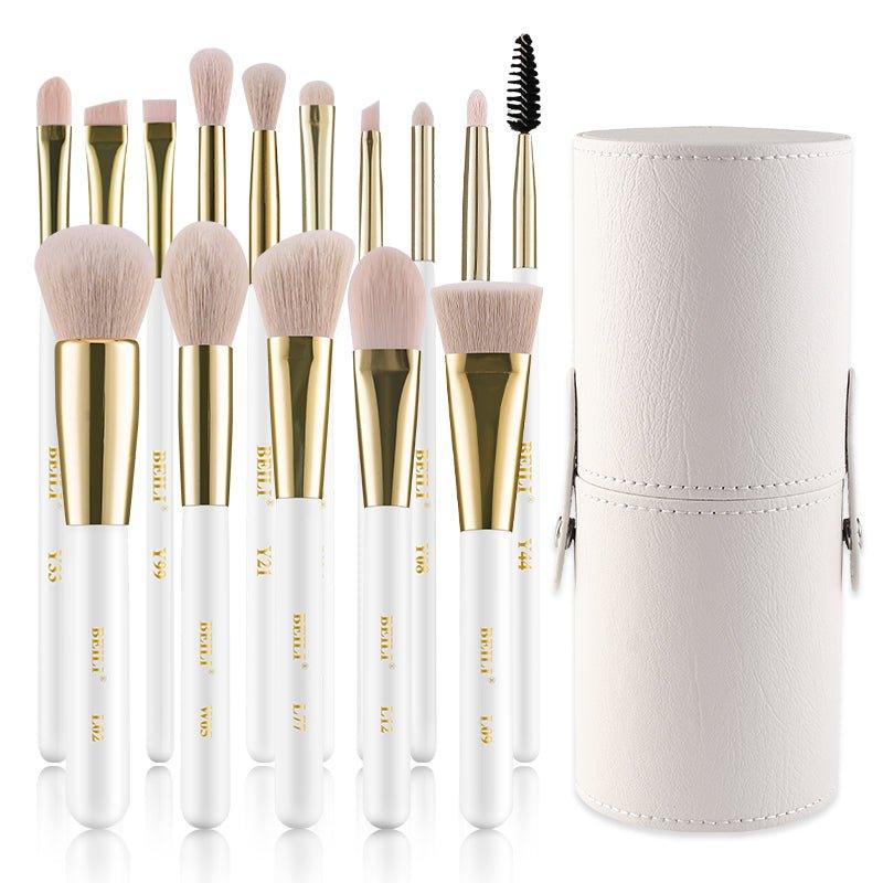 BEILI 15Pcs Premium Pink Vegan Makeup Brush Set WG15/WG15T With Holder - BEILI Official Shop