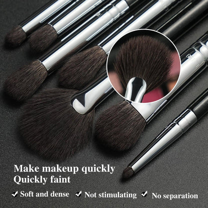 BEILI 17Pcs Eye Makeup Brush Set Wool Premium Professionals NE17 - BEILI Official Shop