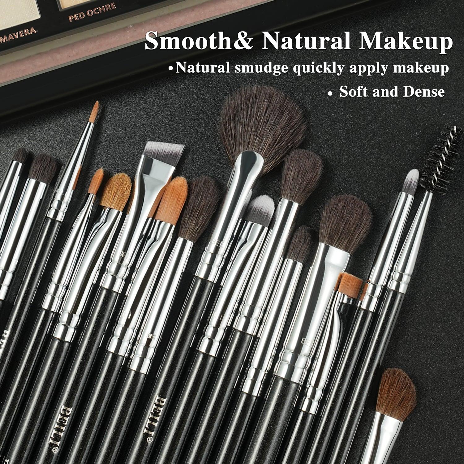 BEILI 17Pcs Eye Makeup Brush Set Wool Premium Professionals NE17 - BEILI Official Shop