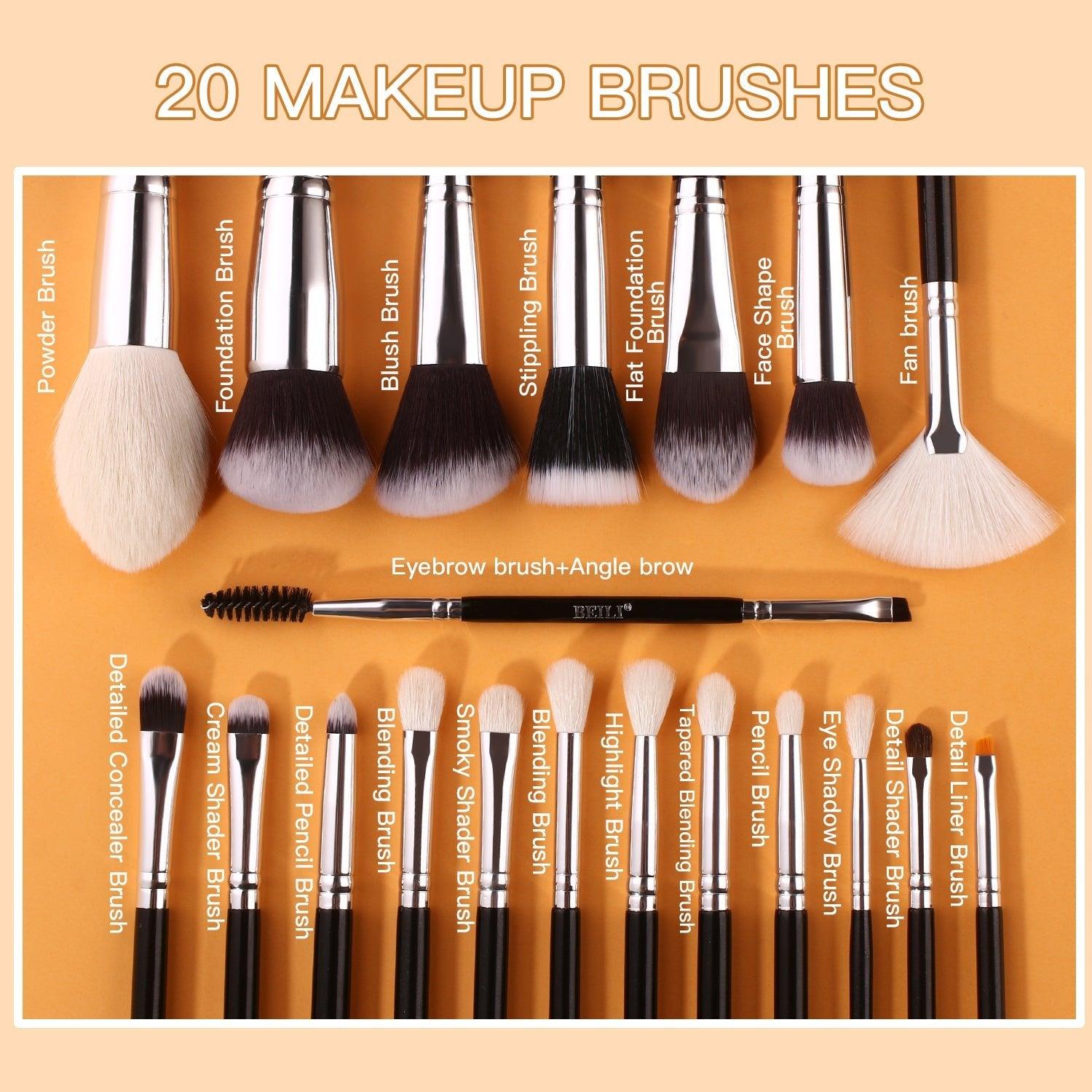 BEILI 20Pcs Individual Makeup Brush Set B20 - BEILI Official Shop