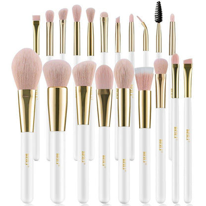 BEILI 20Pcs Premium Pink Vegan Makeup Brush Set WG20 - BEILI Official Shop