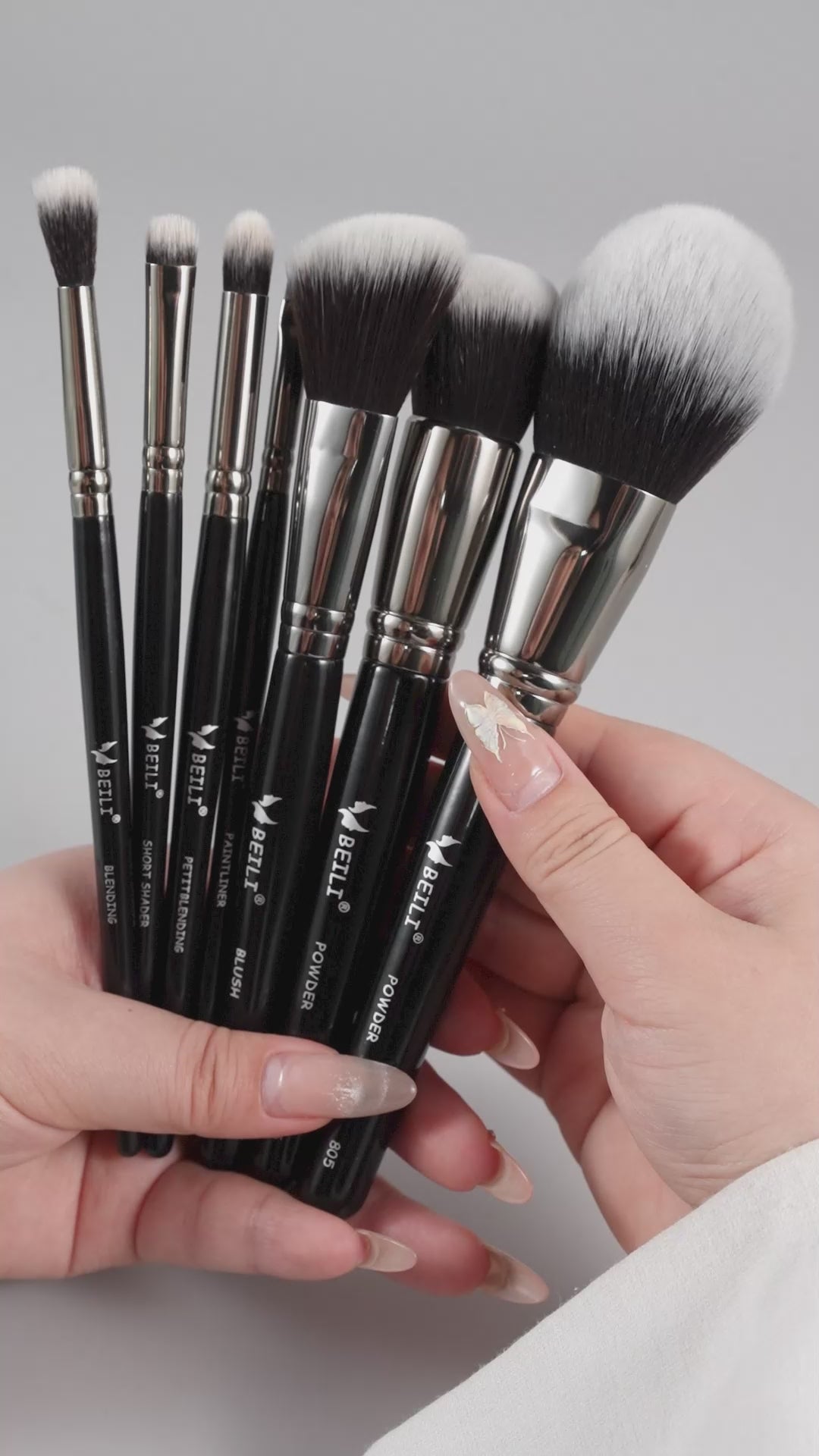 BEILI 7Pcs Individual Makeup Brush Set BX-S7