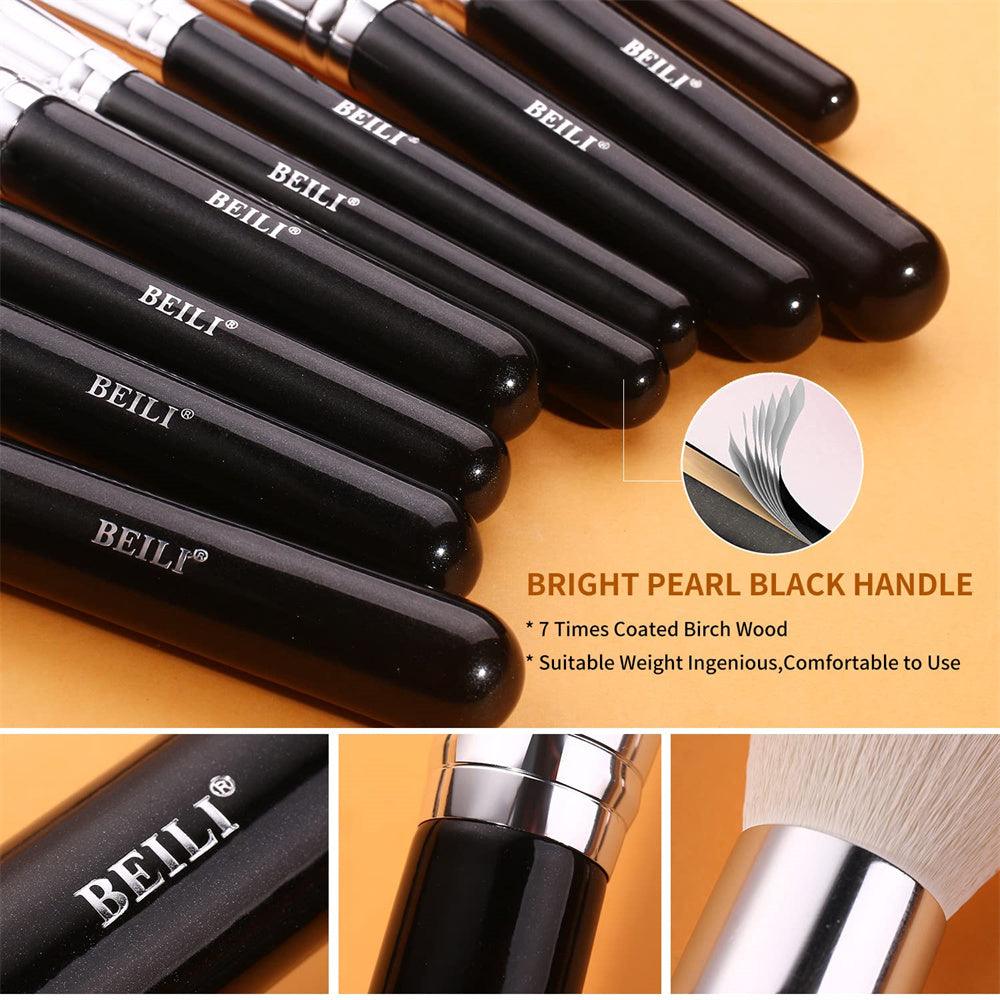 Black Professional Makeup Brush Set 30Pcs, Synthetic  B30-S02 - BEILI Official Shop