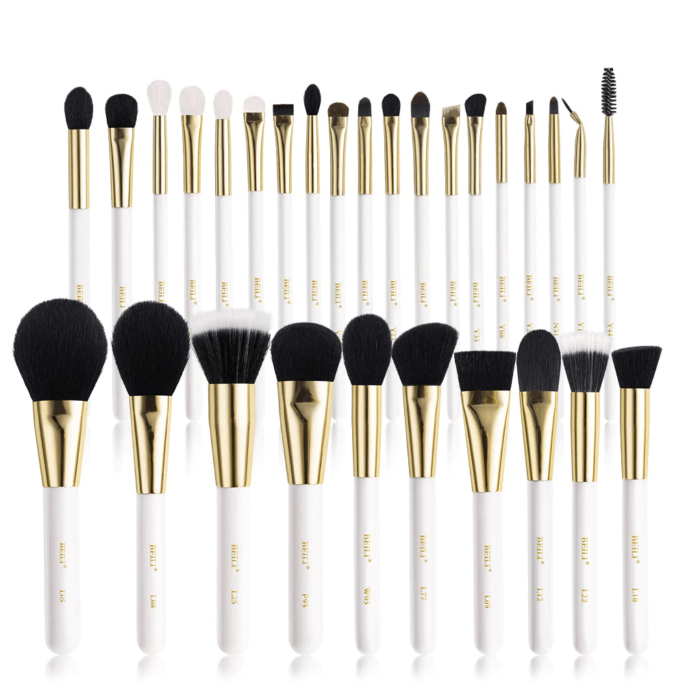 Black Natural-Synthetic Professional Makeup Brush Set 29Pcs, White  WB-S29 - BEILI Official Shop